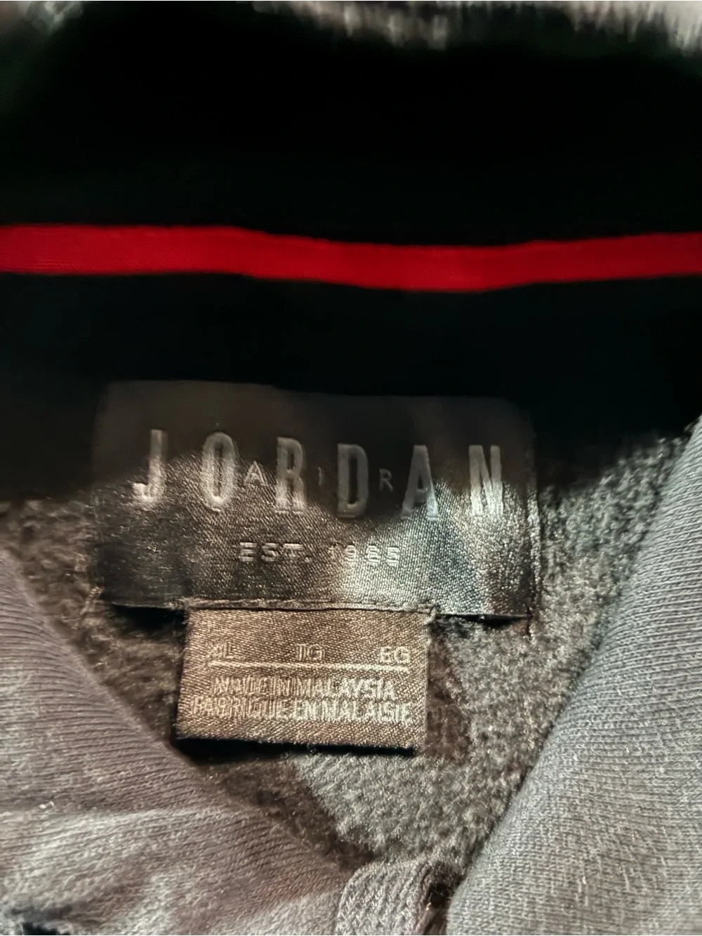 Jordan Black Zip-Up Style Hooded Sweatshirt
